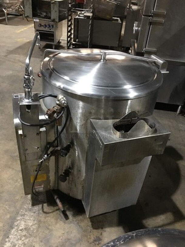 Vulcan Commercial Natural Gas Powered Jacketed Stationary Kettle! All Stainless Steel! Model GL40E Serial 271137918! On Legs!  - Image 4 of 12