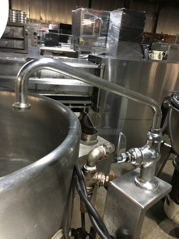 Vulcan Commercial Natural Gas Powered Jacketed Stationary Kettle! All Stainless Steel! Model GL40E Serial 271137918! On Legs!  - Image 9 of 12