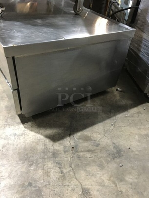 Delfield Commercial Refrigerated 2 Drawers Chef Base! With Storage Space! All Stainless Steel! 115V 1Phase! On Casters! - Image 2 of 8