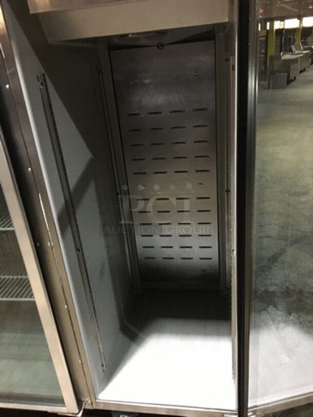 Hoshizaki Commercial 3 Door Reach In Cooler Merchandiser! With Poly Coated Racks! All Stainless Steel Body! Model CR3BFGYCR Serial E50024E! 115V 1Phase! - Image 8 of 10