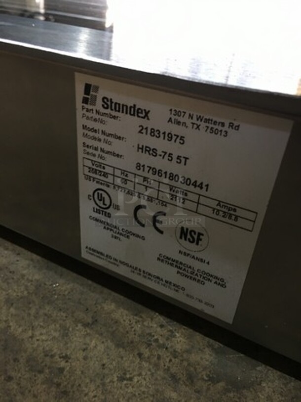 Great! APW Wyott Counter Top Hot Dog Roller Grill! All Stainless Steel! Model HRS755T Serial 8179618030441! 208/240V 1 Phase!  - Image 8 of 9