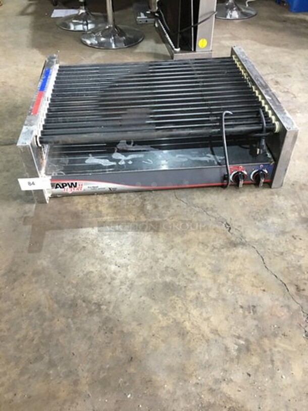 Great! APW Wyott Counter Top Hot Dog Roller Grill! All Stainless Steel! Model HRS755T Serial 8179618040854! 208/240V 1 Phase!  - Image 1 of 9