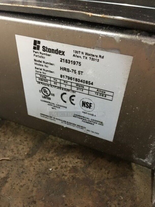 Great! APW Wyott Counter Top Hot Dog Roller Grill! All Stainless Steel! Model HRS755T Serial 8179618040854! 208/240V 1 Phase!  - Image 8 of 9