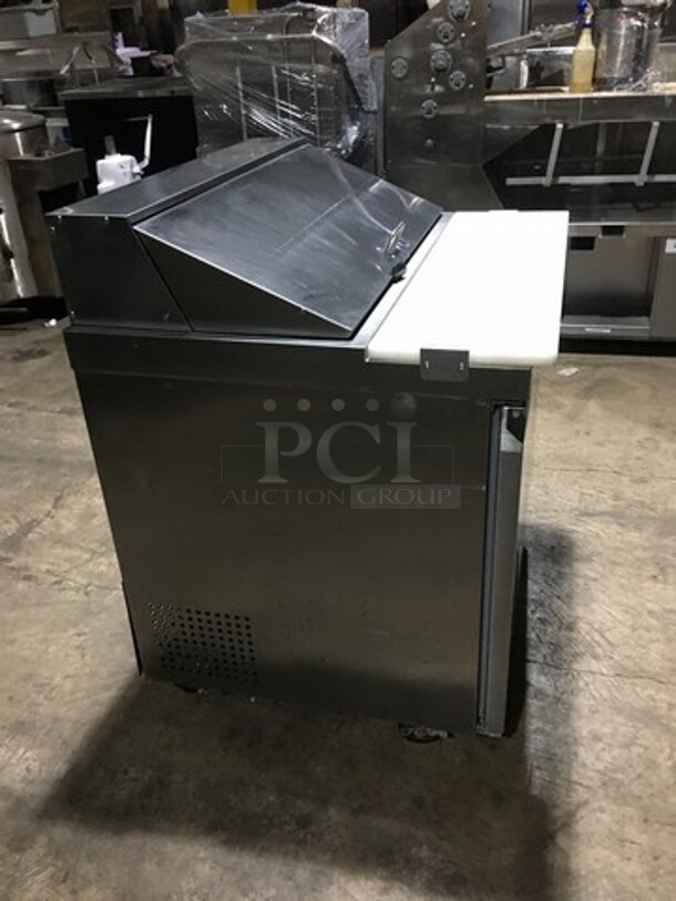Avantco Commercial Refrigerated Sandwich Prep Table! With 2 Door Underneath Storage Space! With Commercial Cutting Board! All Stainless Steel! Model 178SCL236! 115V! On Casters! - Image 2 of 10