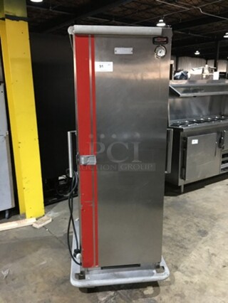 Fab! Carter Hoffmann Stainless Steel Food Warming/Proofing Cabinet! Holds Full Size Trays! On Commercial Casters! Model PH1825 Serial 239325PH2825001A35L07! 120V!