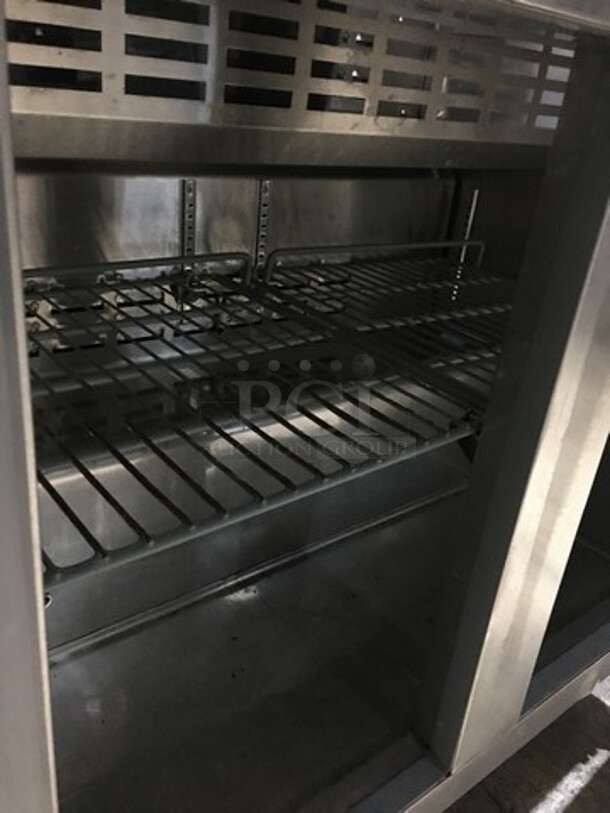 Avantco Commercial Refrigerated Sandwich Prep Table! With 2 Door Underneath Storage Space! With Commercial Cutting Board! All Stainless Steel! Model 178SCL236! 115V! On Casters! - Image 6 of 10