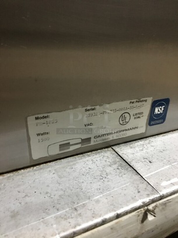 Fab! Carter Hoffmann Stainless Steel Food Warming/Proofing Cabinet! Holds Full Size Trays! On Commercial Casters! Model PH1825 Serial 239325PH2825001A35L07! 120V! - Image 9 of 10