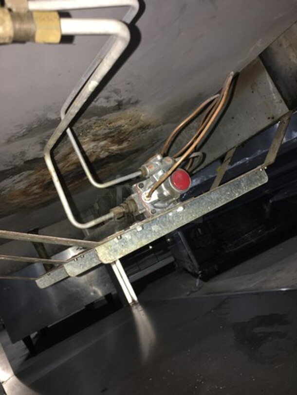 All Stainless Steel 4 Well Natural Gas Powered Commercial Steam Table! With Underneath Storage Space! With Overhead Serving Shelf! On Legs! - Image 10 of 11