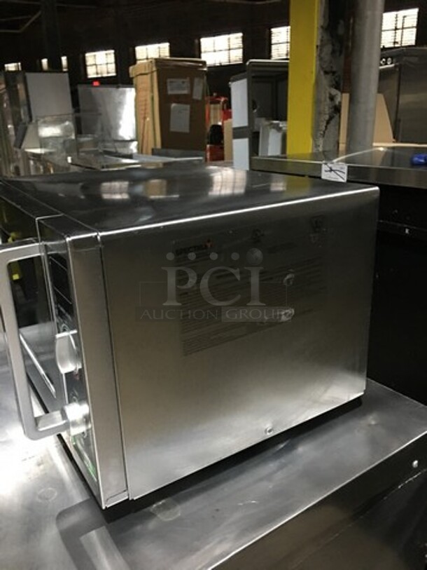 Spectrum Commercial Countertop Microwave Oven! All Stainless Steel! Model EMW1000SD Serial EMW1D030002801! 120V! - Image 2 of 9