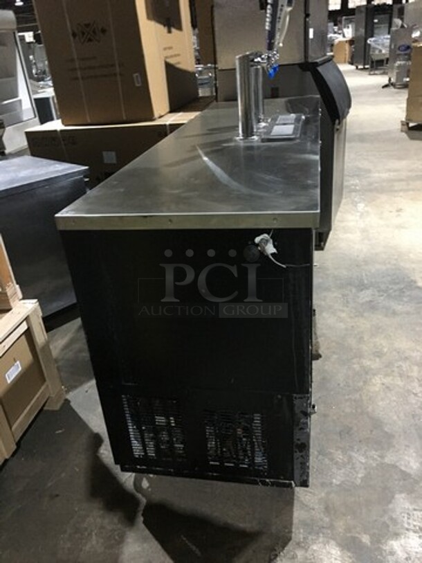 WOW! Everest Commercial Refrigerated 4 Tap Kegerator! With Double Beer Tower! With 3 Door Underneath Storage Space! Model B226BD3RRRCE Serial BBEKE0141S! 220V 1 Phase! - Image 2 of 10