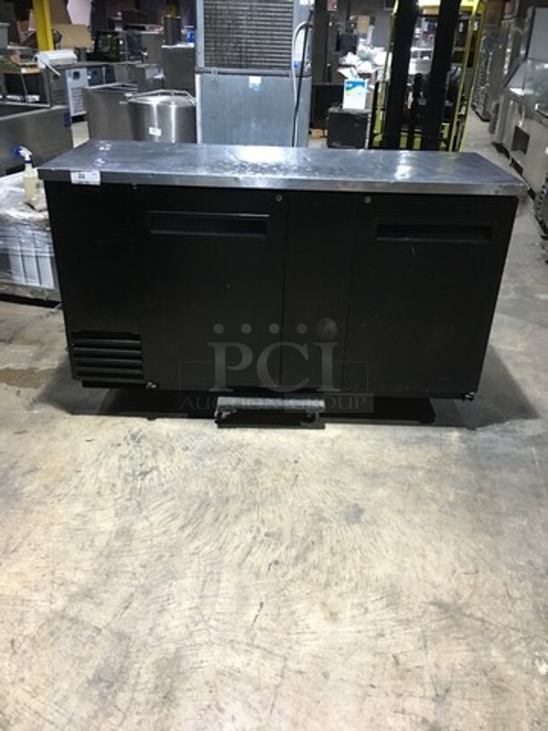 Turbo Air Commercial 2 Door Bar Back Cooler! Model TBB3SB Serial BB30708008! 110/120V 1Phase!