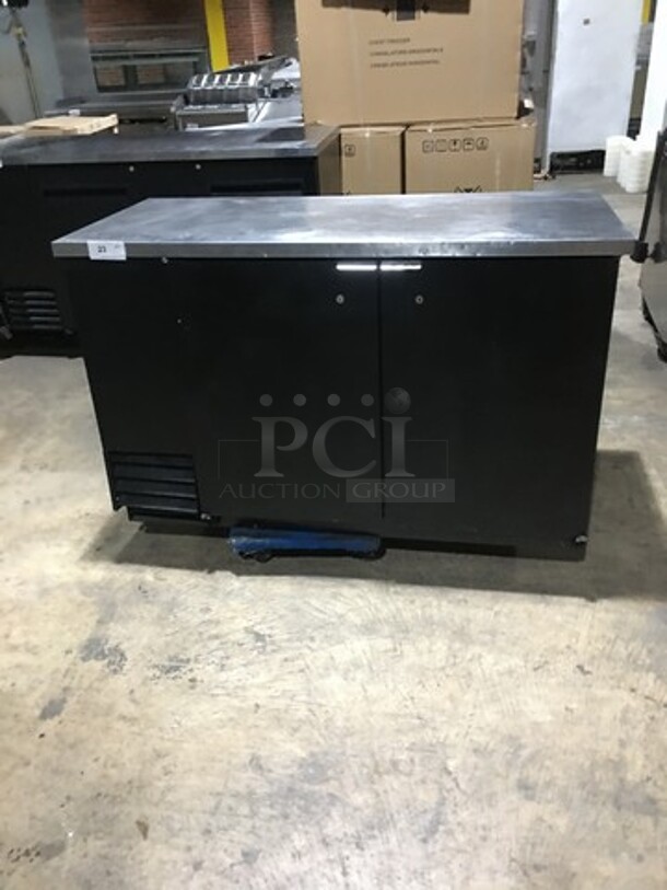 True Commercial Refrigerated 2 Door Bar Back! With Poly Coated Racks! Model TBB2 Serial 13336531! 115V 1Phase!