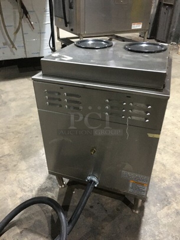 Bunn Commercial Countertop Dual Coffee Brewing Machine! Axiom Series! With 4 Coffee Pot Warming Stations! All Stainless Steel! Model AXIOM2/2TWIN Serial AXTN008668! 120/208/240V! 1Phase! On Legs! - Image 4 of 9