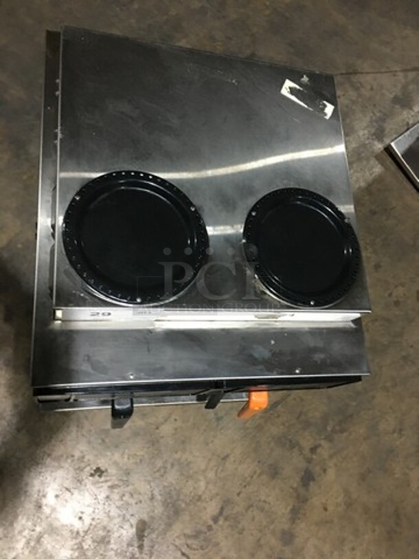 Bunn Commercial Countertop Dual Coffee Brewing Machine! Axiom Series! With 4 Coffee Pot Warming Stations! All Stainless Steel! Model AXIOM2/2TWIN Serial AXTN008668! 120/208/240V! 1Phase! On Legs! - Image 5 of 9