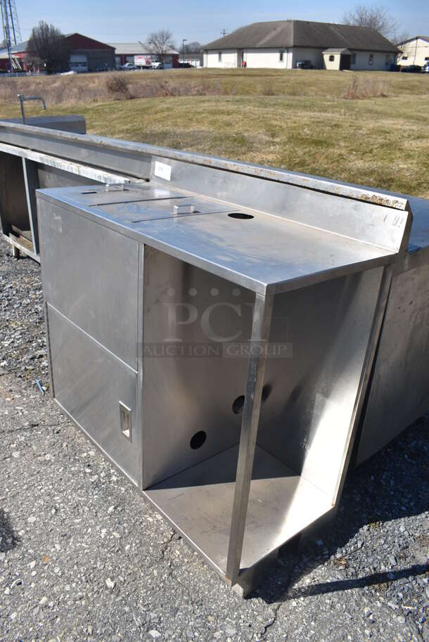 Stainless Steel Counter w/ Well, Lid and Lower Door. 42x18x40 - Image 2 of 5