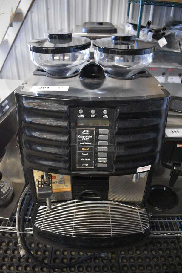 FANTASTIC! Schaerer Model SCA1 Coffee Art Plus Automatic Coffee Espresso Machine w/ 2 Hopper Bean Grinders and Steam Wand. 240 Volts, 1 Phase. 17x21x26