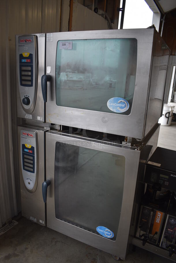 2 GORGEOUS! Rational Stainless Steel Commercial Combitherm Self Cooking Center Convection Ovens on Commercial Casters. Top Model: SCC WE 62. Bottom Model: SCC WE 102. 208/480 Volts, 3 Phase. 42x40x74 2 Times Your Bid! - Image 2 of 12