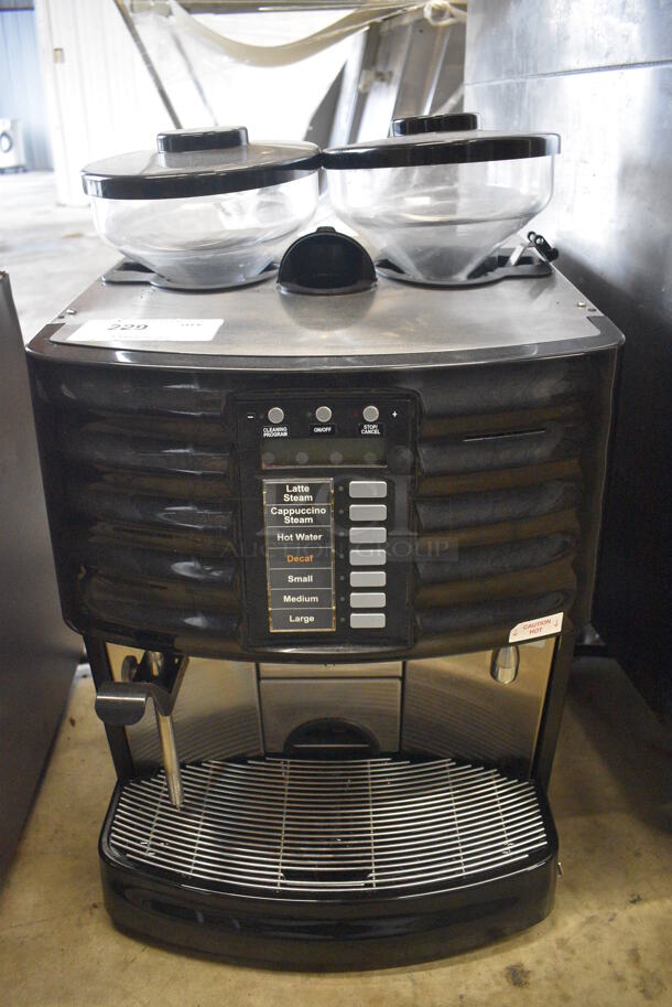 FANTASTIC! Schaerer Model SCA1 Coffee Art Plus Automatic Coffee Espresso Machine w/ 2 Hopper Bean Grinders and Steam Wand. 240 Volts, 1 Phase. 17x19x27