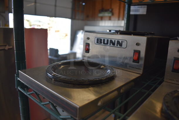 NICE! Bunn Model WL2 Stainless Steel Commercial Countertop 2 Tier 2 Burner Coffee Pot Warmer. 120 Volts, 1 Phase. 8x18x5. Tested and Working! - Image 2 of 4