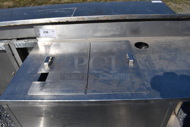 Stainless Steel Counter w/ Well, Lid and Lower Door. 42x18x40 - Image 3 of 5