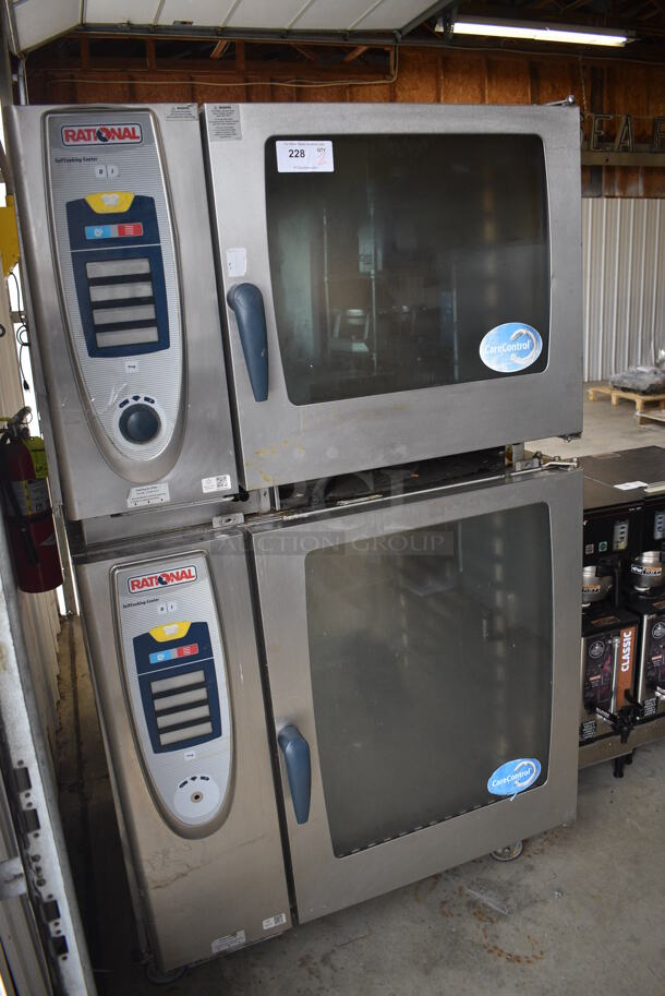 2 GORGEOUS! Rational Stainless Steel Commercial Combitherm Self Cooking Center Convection Ovens on Commercial Casters. Top Model: SCC WE 62. Bottom Model: SCC WE 102. 208/480 Volts, 3 Phase. 42x40x74 2 Times Your Bid! - Image 12 of 12