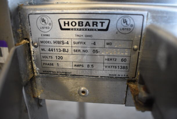 SWEET! Hobart Model HWS-4 Stainless Steel Commercial Floor Style Heat Seal Shrink Wrapping Station w/ Hobart Model EPCP Monitor and Label Printer. 120 Volts, 1 Phase. 54x32x62. Tested and Working! - Image 4 of 6
