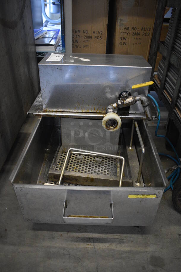 NICE! Stainless Steel Commercial Floor Style Grease Filtration System. 16x24x18