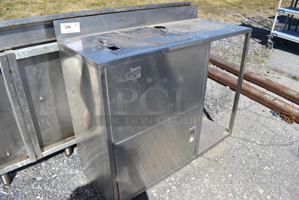 Stainless Steel Counter w/ Well, Lid and Lower Door. 42x18x40 - Image 5 of 5