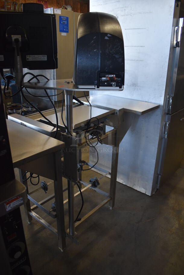 SWEET! Hobart Model HWS-4 Stainless Steel Commercial Floor Style Heat Seal Shrink Wrapping Station w/ Hobart Model EPCP Monitor and Label Printer. 120 Volts, 1 Phase. 54x32x62. Tested and Working! - Image 6 of 6