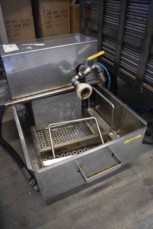 NICE! Stainless Steel Commercial Floor Style Grease Filtration System. 16x24x18 - Image 7 of 8