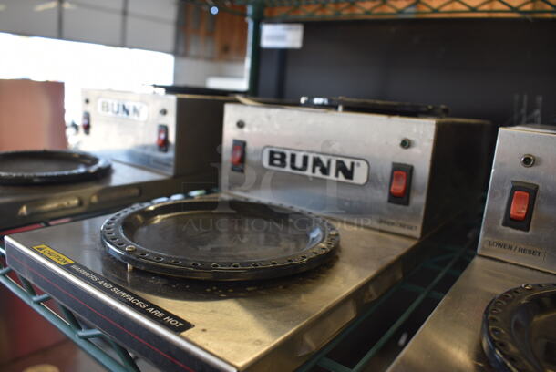 NICE! Bunn Model WL2 Stainless Steel Commercial Countertop 2 Tier 2 Burner Coffee Pot Warmer. 120 Volts, 1 Phase. 8x18x5. Tested and Working! - Image 3 of 5