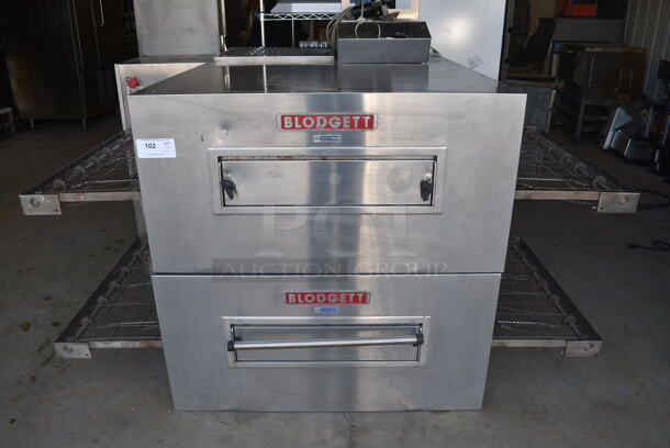 2 GORGEOUS! Blodgett Model MT3240G Stainless Steel Commercial Propane Gas Powered Conveyor Pizza Oven. 100,000 BTU. 72x54x40. 2 Times Your Bid!