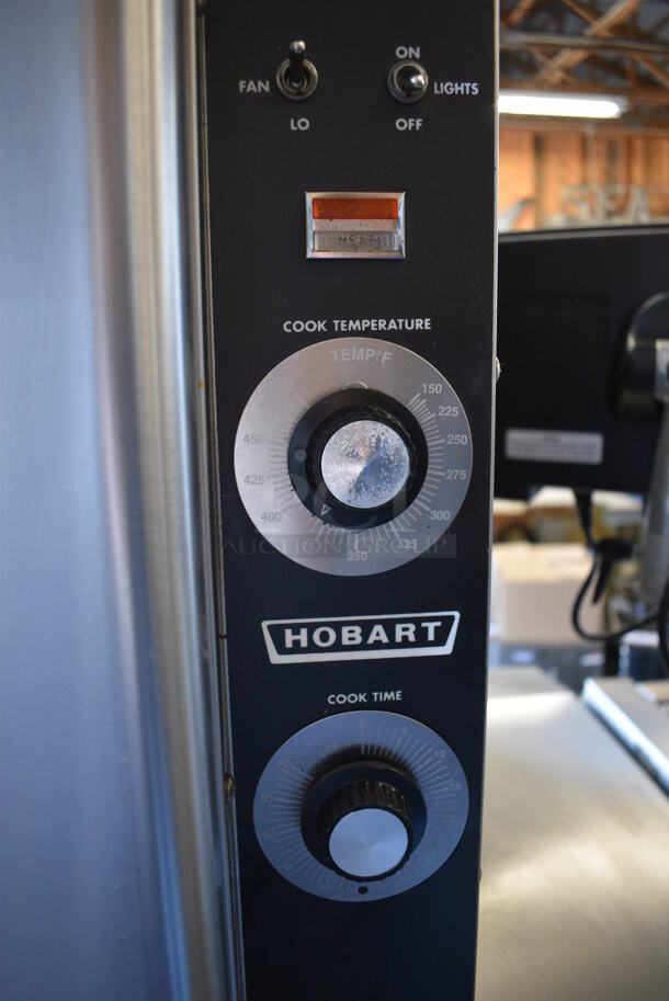 2 GORGEOUS! Hobart Model HEC40 Stainless Steel Commercial Electric Powered Full Size Convection Ovens w/ View Through Door, Solid Door, Metal Oven Racks and Thermostatic Controls. 480 Volts, 3 Phase. 38x36x67. 2 Times Your Bid! - Image 5 of 10