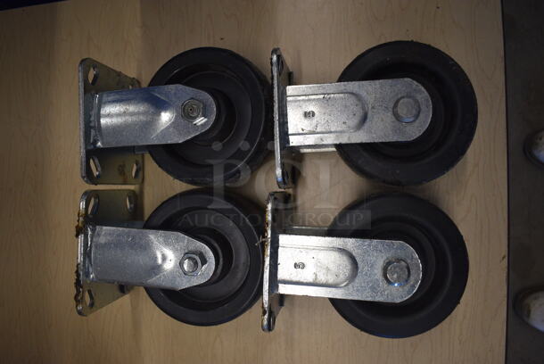 4 Metal Commercial Casters. 5x4x7. 4 Times Your Bid! - Image 2 of 3