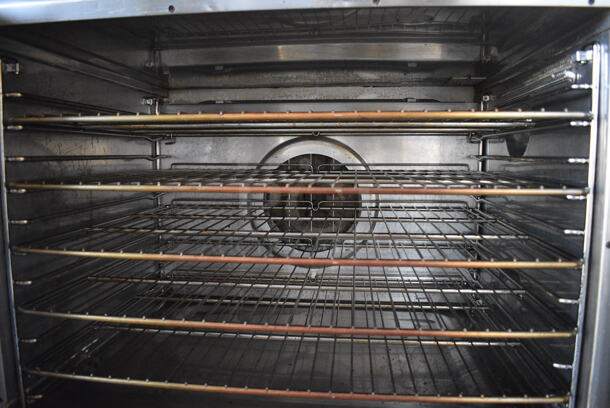 2 GORGEOUS! Hobart Model HEC40 Stainless Steel Commercial Electric Powered Full Size Convection Ovens w/ View Through Door, Solid Door, Metal Oven Racks and Thermostatic Controls. 480 Volts, 3 Phase. 38x36x67. 2 Times Your Bid! - Image 6 of 10