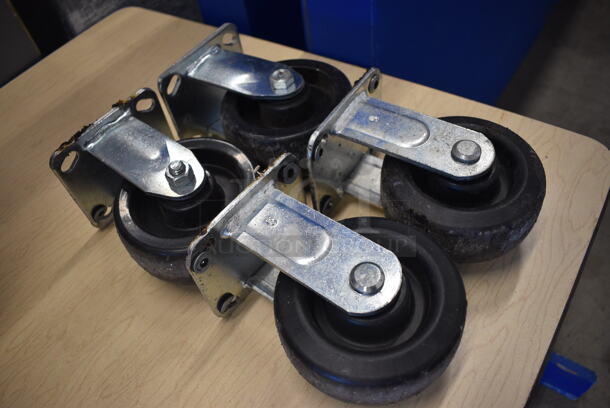 4 Metal Commercial Casters. 5x4x7. 4 Times Your Bid! - Image 3 of 3