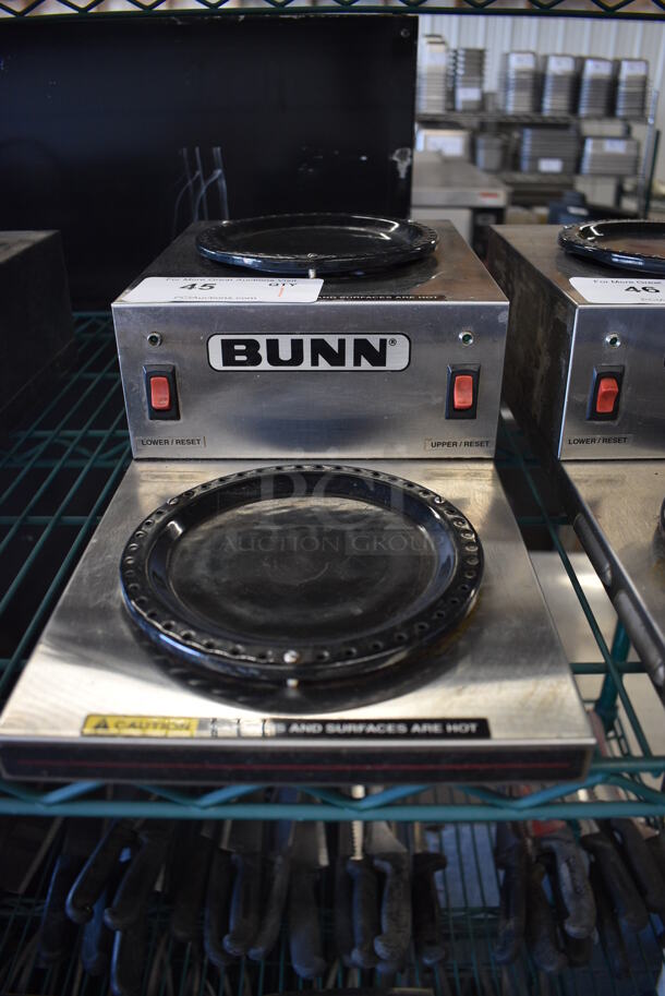 NICE! Bunn Model WL2 Stainless Steel Commercial Countertop 2 Tier 2 Burner Coffee Pot Warmer. 120 Volts, 1 Phase. 8x18x5. Tested and Working!