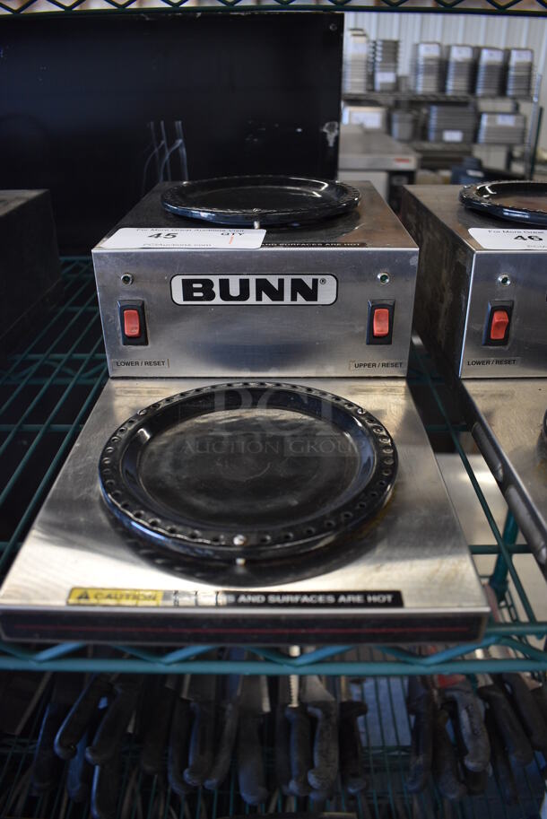 NICE! Bunn Model WL2 Stainless Steel Commercial Countertop 2 Tier 2 Burner Coffee Pot Warmer. 120 Volts, 1 Phase. 8x18x5. Tested and Working! - Image 1 of 4