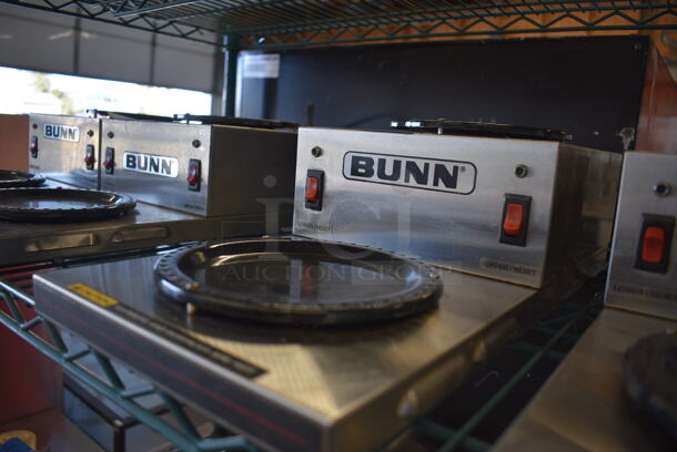 NICE! Bunn Model WL2 Stainless Steel Commercial Countertop 2 Tier 2 Burner Coffee Pot Warmer. 120 Volts, 1 Phase. 8x18x5. Tested and Working! - Image 3 of 4