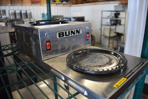 NICE! Bunn Model WL2 Stainless Steel Commercial Countertop 2 Tier 2 Burner Coffee Pot Warmer. 120 Volts, 1 Phase. 8x18x5. Tested and Working! - Image 2 of 4
