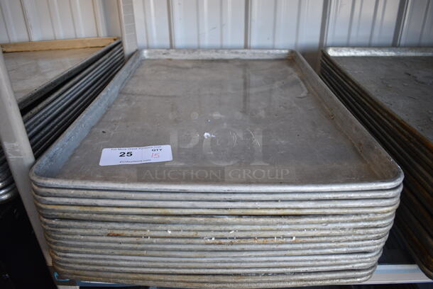 15 Metal Full Size Baking Pans. 18x26x1. 15 Times Your Bid! - Image 1 of 3