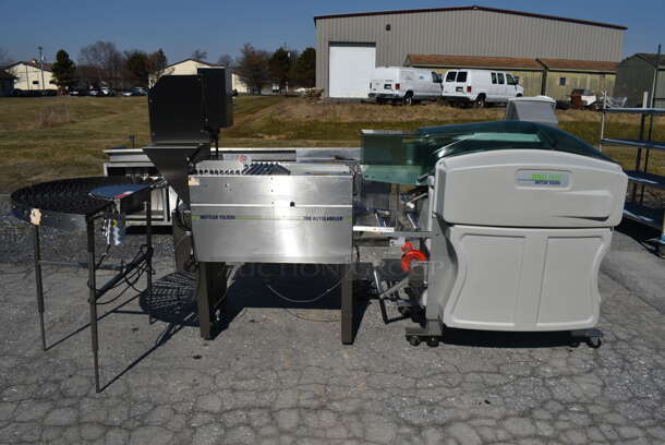 MARVELOUS! 12' Mettler Toledo Model 0647 Solo Max Commercial Floor Style Scale w/ Model 8270 Stainless Steel Labeler and Model 0925 Stainless Steel Conveyor. 115 Volts, 1 Phase. 140x52x69 - Image 2 of 12
