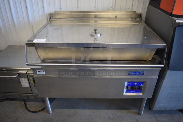 BEAUTIFUL! Cleveland Stainless Steel Commercial Floor Style Braising Pan. 46x38x44 - Image 1 of 10