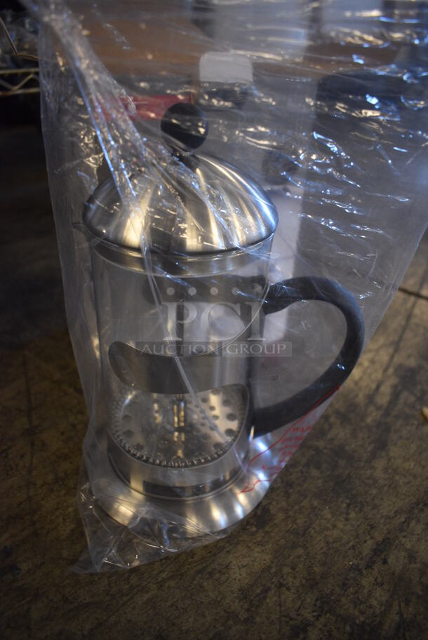 4 BRAND NEW IN BOX! Europe Ware Metal Countertop French Coffee Presses. 5x7x9. 4 Times Your Bid! - Image 3 of 5