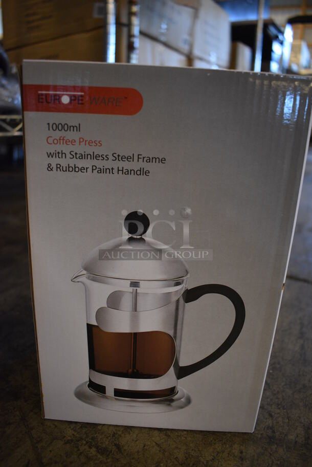 4 BRAND NEW IN BOX! Europe Ware Metal Countertop French Coffee Presses. 5x7x9. 4 Times Your Bid! - Image 5 of 5