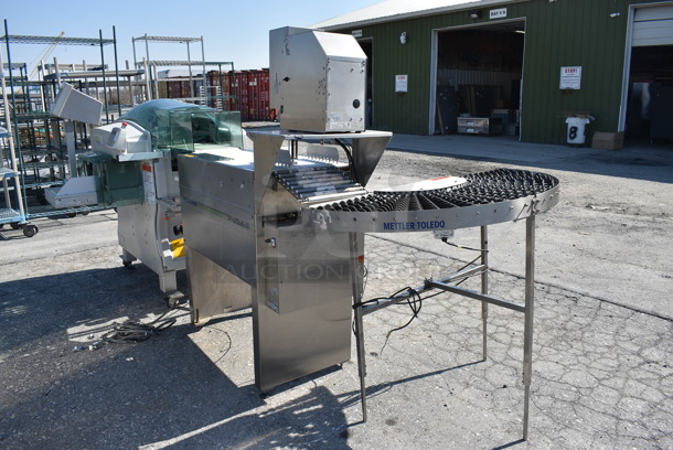 MARVELOUS! 12' Mettler Toledo Model 0647 Solo Max Commercial Floor Style Scale w/ Model 8270 Stainless Steel Labeler and Model 0925 Stainless Steel Conveyor. 115 Volts, 1 Phase. 140x52x69 - Image 8 of 12