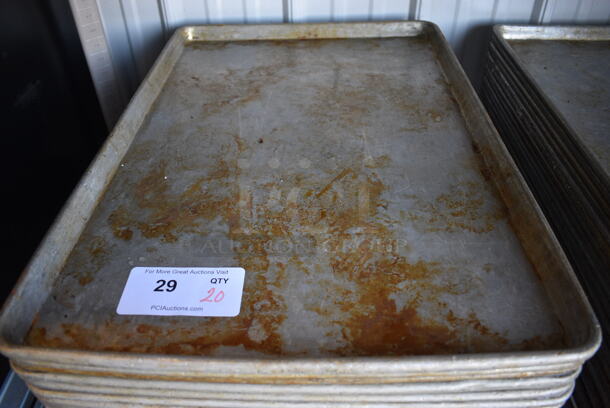 20 Metal Full Size Baking Pans. 18x26x1. 20 Times Your Bid! - Image 3 of 3
