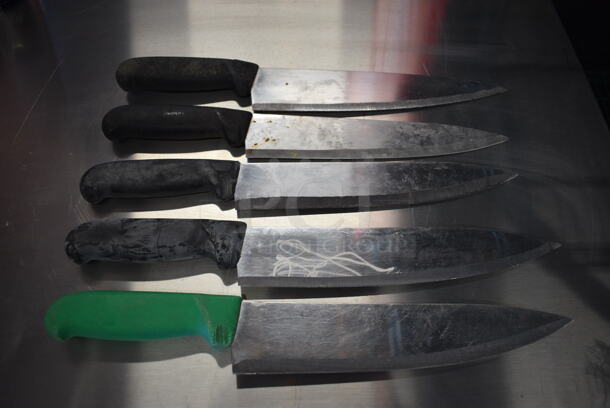5 SHARPENED Stainless Steel Chef Knives. Includes 14". 5 Times Your Bid! - Image 5 of 5