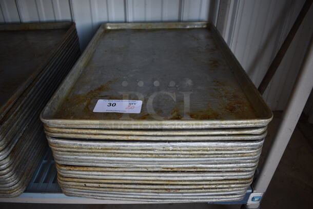 20 Metal Full Size Baking Pans. 18x26x1. 20 Times Your Bid!