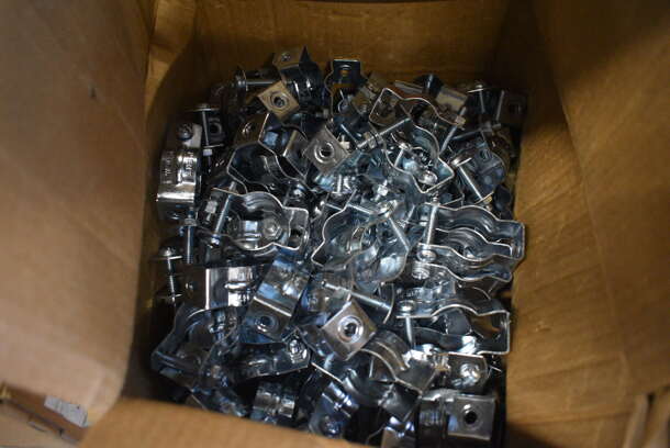 ALL ONE MONEY! Lot of BRAND NEW IN BOX! Steel Electric Conduit Hanger w/ Bolt and Nut to Secure & Suspend Rigid Conduit!